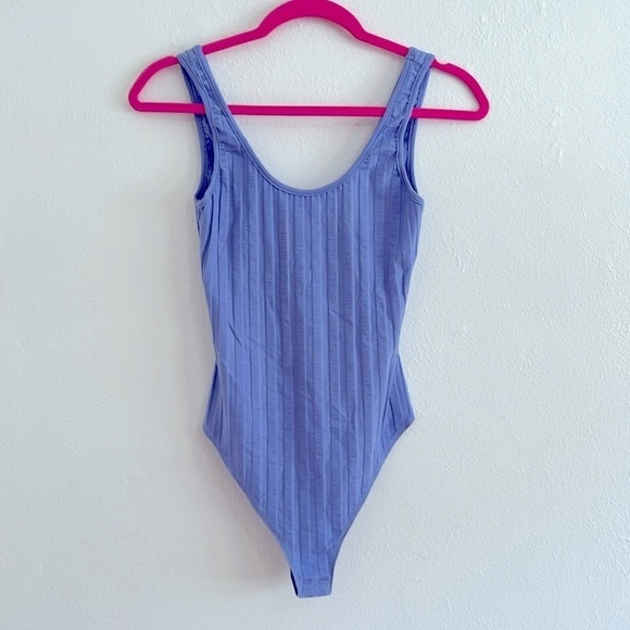Jonathan Simkhai  Revolve Size S Purple Boho y2k Streetwear Thong Bodysuit - Picture 1 of 7